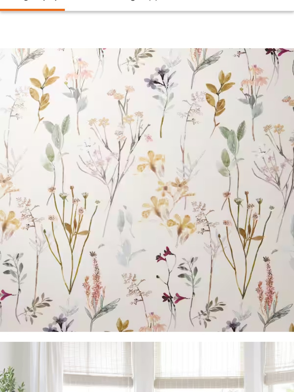 The Company Store Floral Duvet cover in Queen and 2 shams in Peyton - Picture 8 of 9